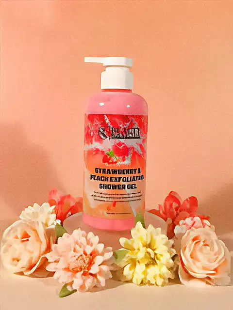 Strawberry & Peach Exfoliating Shower Gel - Image 2