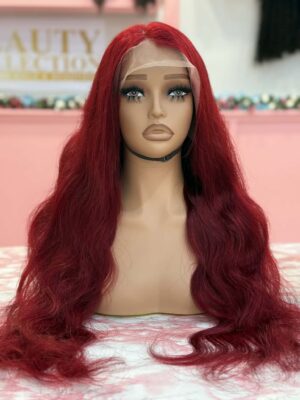 30” 13x6 Invisible Lace Burgundy Malaysian 200% density