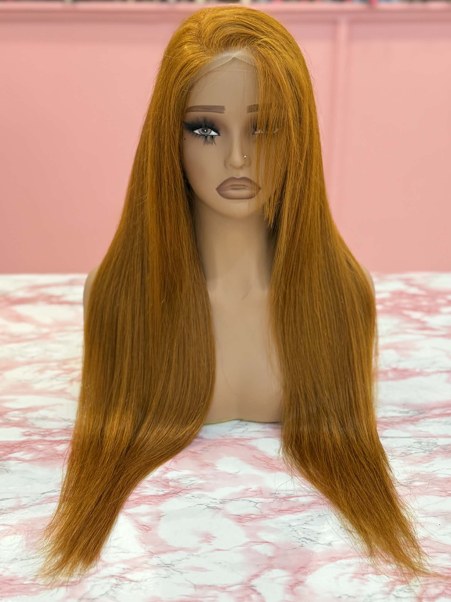 30” 13x6 Invisible Lace Ginger Malaysian 200% Density